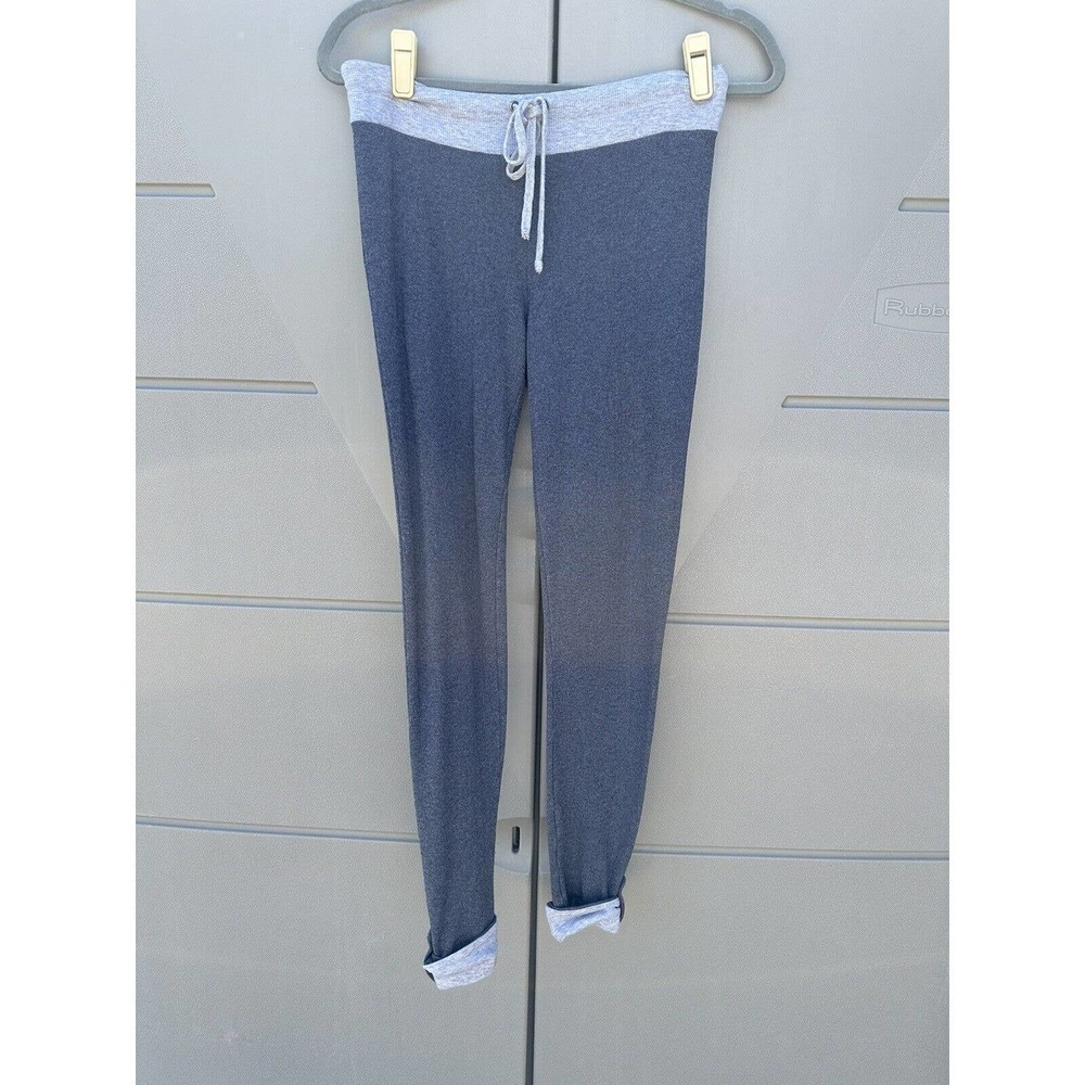 Splendid Blue/Grey terry cloth Soft Spun Roll Tab Drawstring Joggers Sz M - Picture 4 of 11